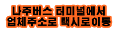 나주 택시이동